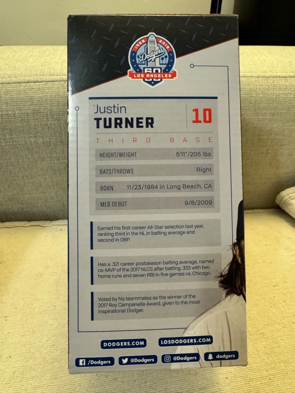 Los Angeles Dodgers Justin Turner Walk-off Home Run Bobblehead 2018 - Picture 5 of 6